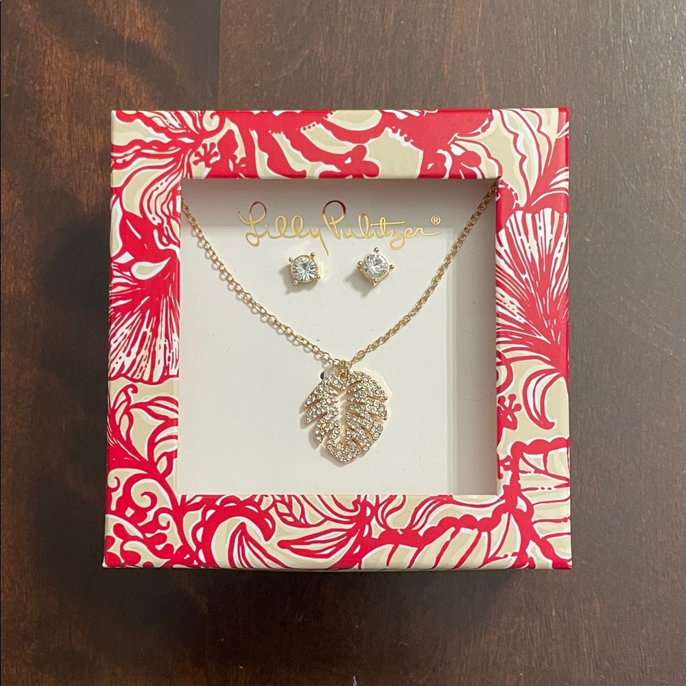 NWT Lilly Pulitzer Necklace and Earrings Gift Set